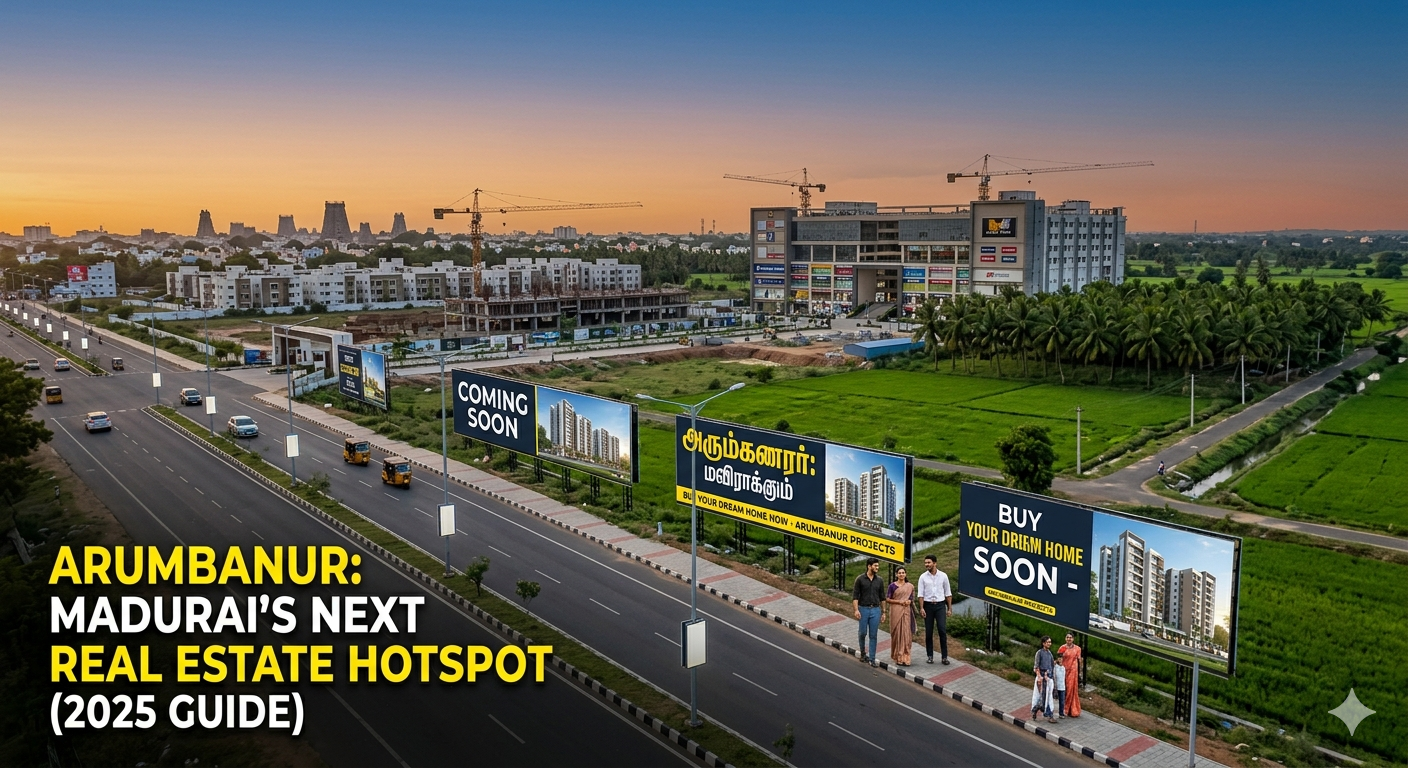Real estate growth in Arumbanur Madurai 2025 with residential plots, villas and investment opportunities near Madurai